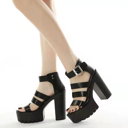Funki Findz | Shoes | Women's Gothic Platform Gladiator Sandals