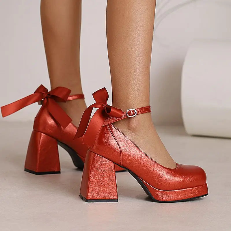 Funki Findz | Shoes | Women's Square Toe Block Heel Platforms