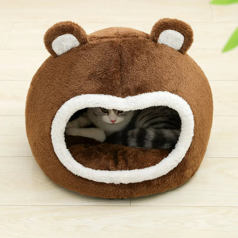 Funki Findz | Pet Beds | Cat Beds | Cute Bear Cat Cave House