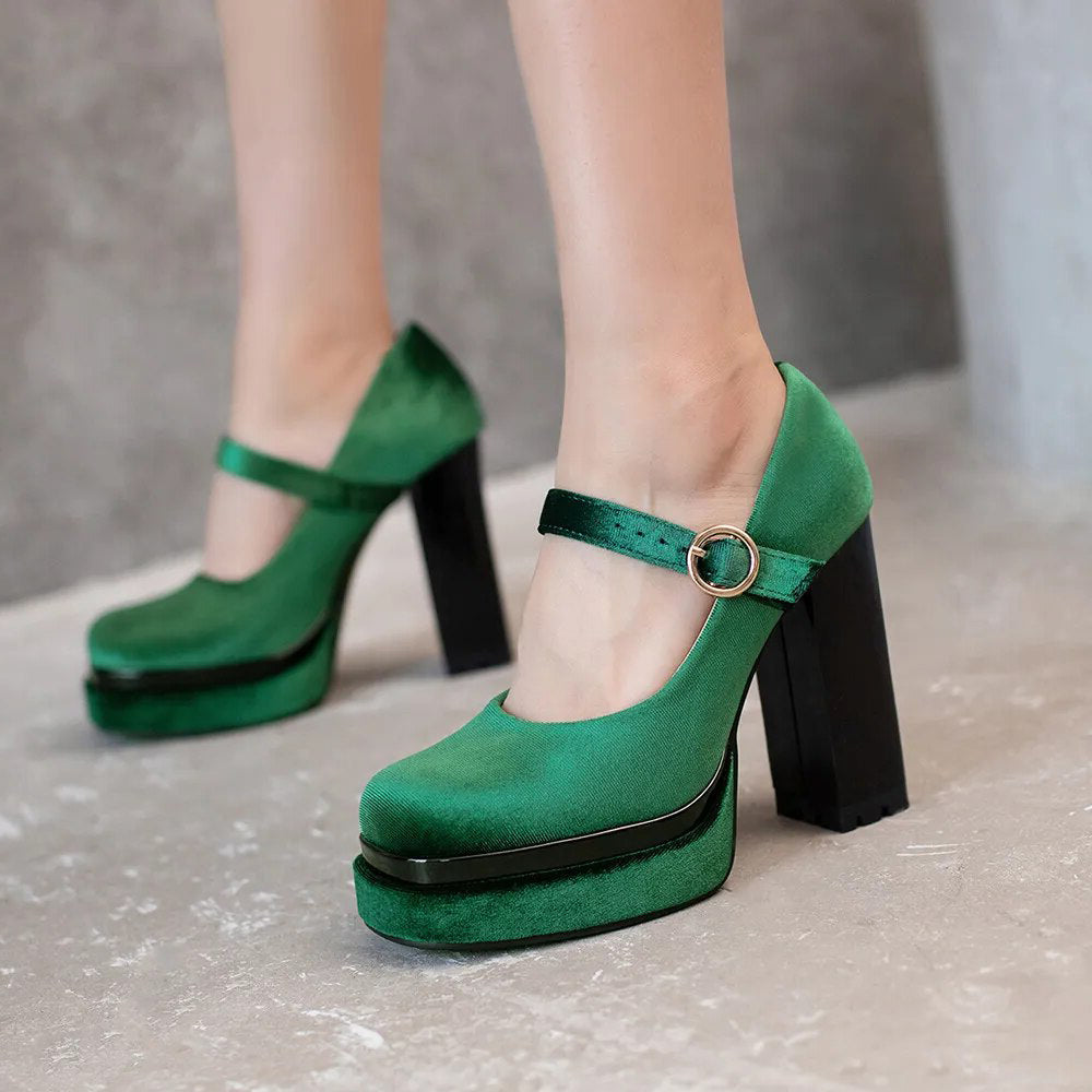 Funki Findz | Shoes | Women's Luxury Velour Mary Jane Pumps