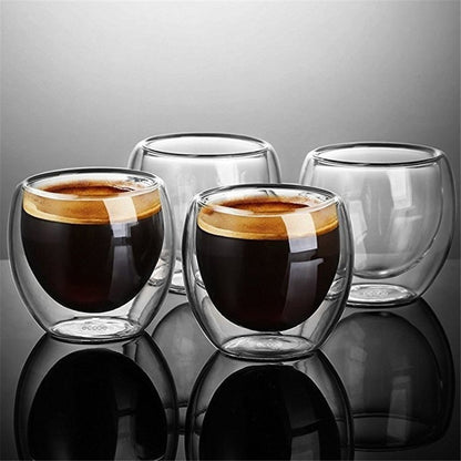 Funki Findz | Cups | Glass Double Wall Expresso Coffee Cup Set
