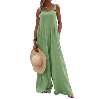 Funki Findz | Pants | Women's Elegant Wide Leg Bib Romper
