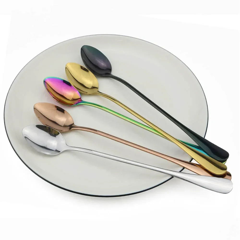Funki Findz | Spoons | Long Handled Dessert Spoons | 4 Pcs