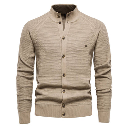 Funki Findz | Sweaters | Men's Mock Neck Button Knit Cardigan