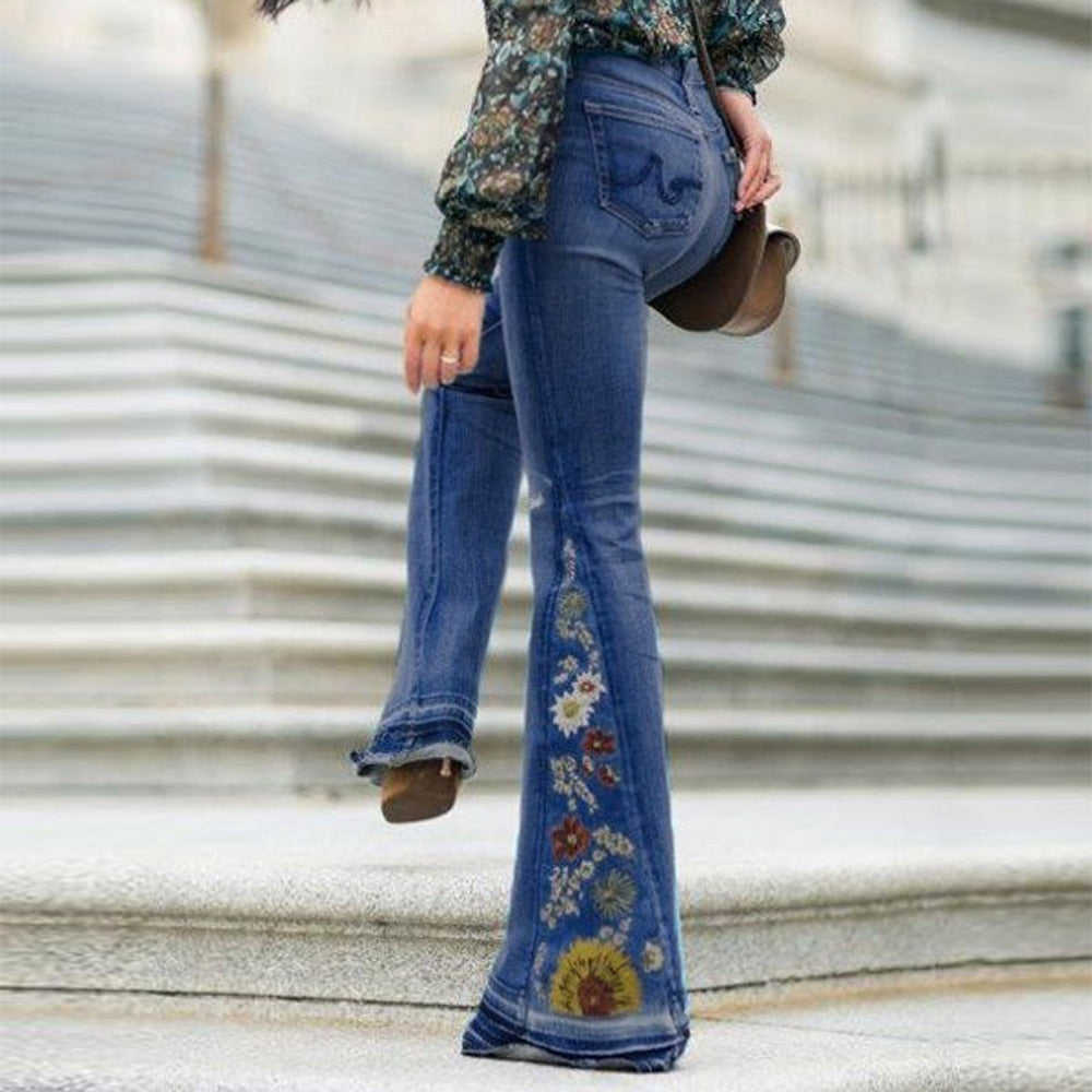Funki Findz | Pants | Women's Boho Hippy Embroidered Jeans