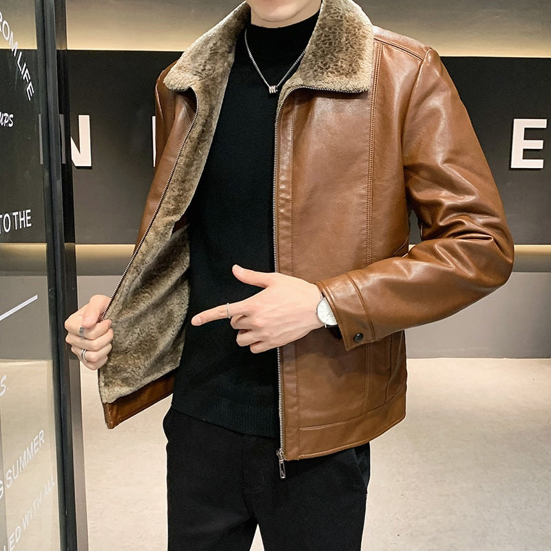 Funki Findz | Jackets | Men's Luxury Faux Leather Winter Jacket