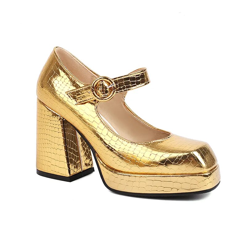 Funki Findz | Shoes | Women's Glossy High Mary Jane Platforms