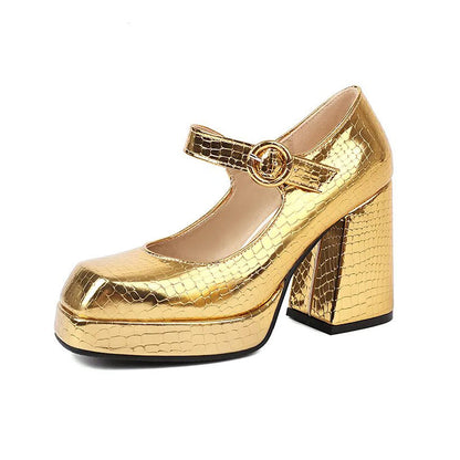 Funki Findz | Shoes | Women's Glossy High Mary Jane Platforms
