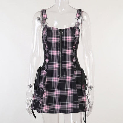 Funki Findz | Dresses | Women's Fairy Grunge Plaid Mini Dress