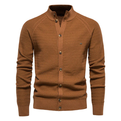 Funki Findz | Sweaters | Men's Mock Neck Button Knit Cardigan