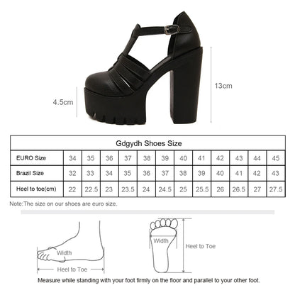 Funki Findz | Shoes | Women's Gothic Punk High Chunky Sandal