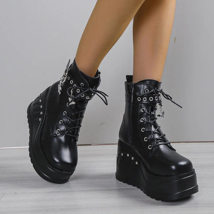 Funki Findz | Boots | Women's Punk Chunky Platform Creepers