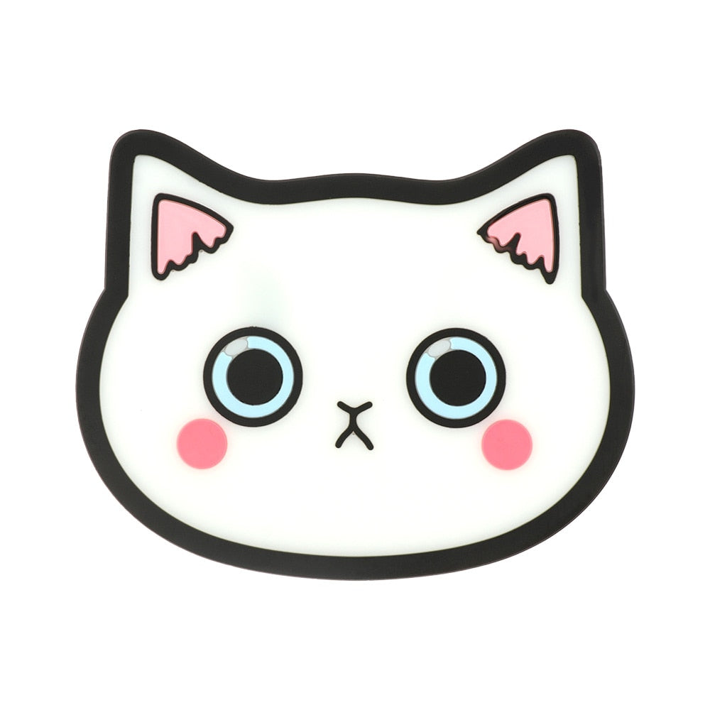 Funki Findz | Coasters | Cute Cartoon Cat Face Cup Mats 6 Pcs