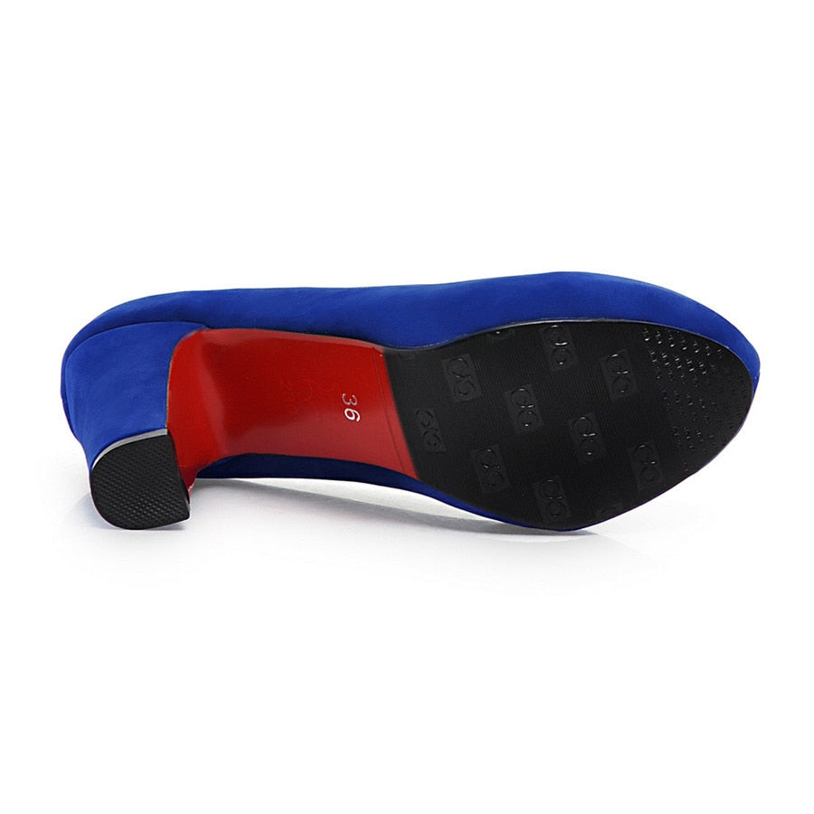 Funki Findz | Shoes | Women's Faux Suede High Chunky Heels