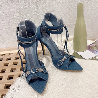 Funki Findz | Shoes | Women's Super High Zipper Strap Sandals