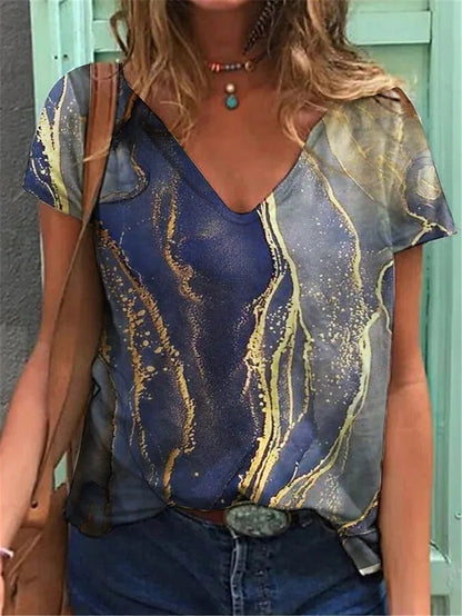 Funki Findz | Shirts | Women's Floral Print V-Neck Tunic Top | 6XL