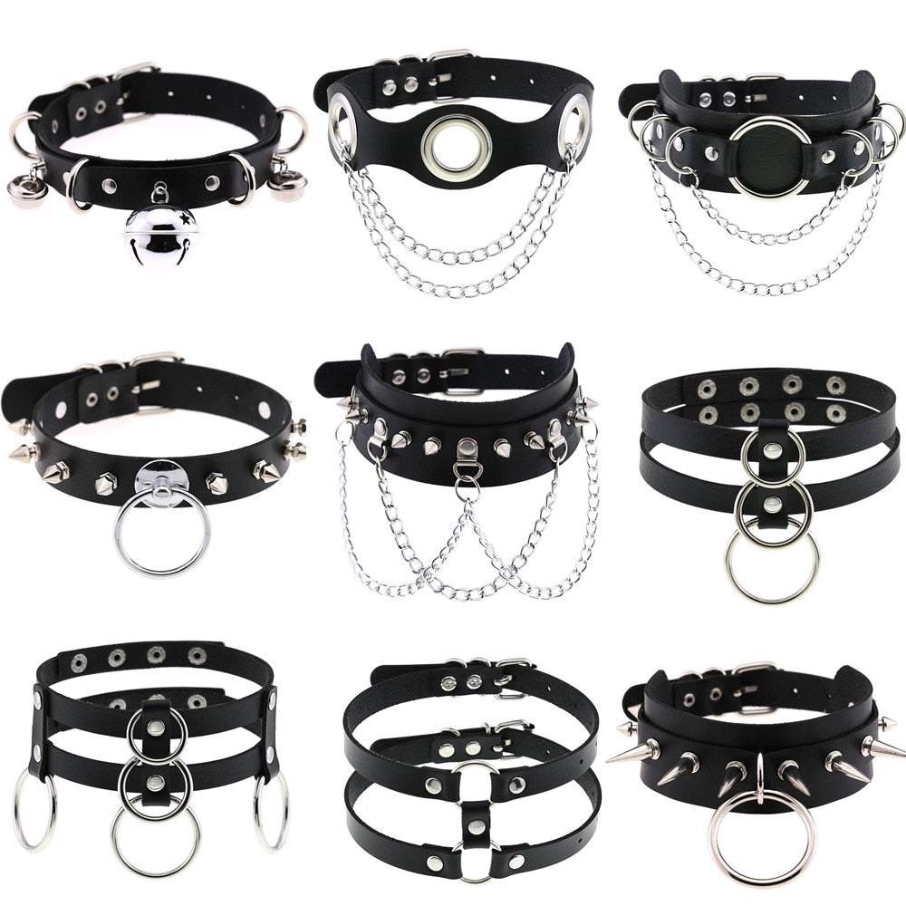 Funki Findz | Necklaces | Unisex Hip Hop PU Leather Choker