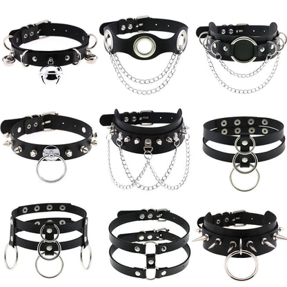 Funki Findz | Necklaces | Unisex Hip Hop PU Leather Choker
