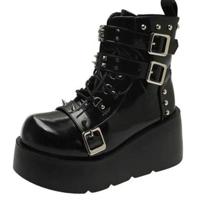 Funki Findz | Boots | Women's Gothic Platform Wedge Boots