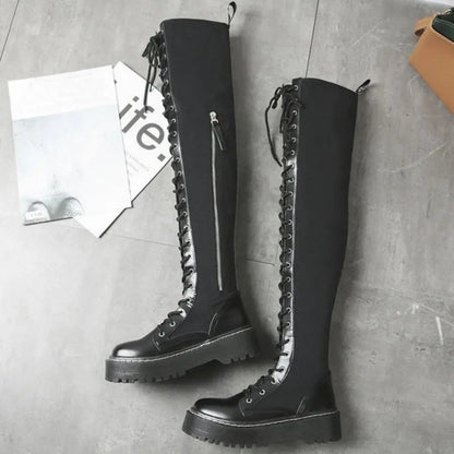 Funki Findz | Boots | Women's Platform Over Knee Sneaker Boot