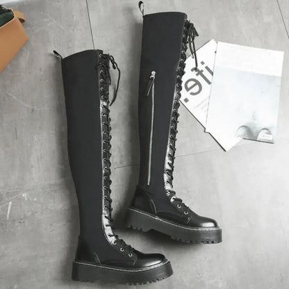 Funki Findz | Boots | Women's Platform Over Knee Sneaker Boot