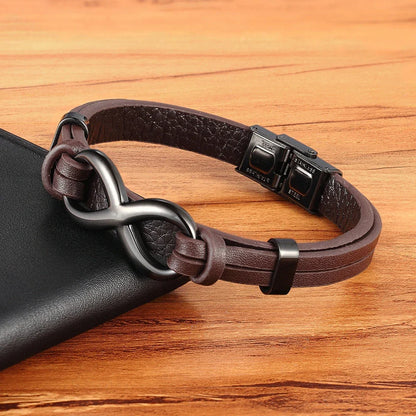 Funki Findz | Bracelets | Unisex Leather Infinity Symbol Bracelets