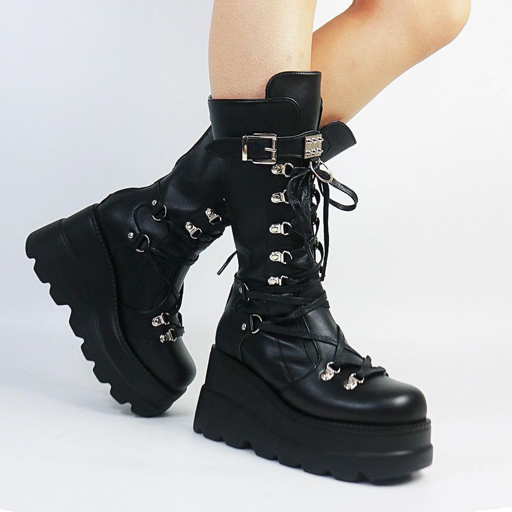 Funki Findz | Boots | Women's New Gothic Style Platform Boots