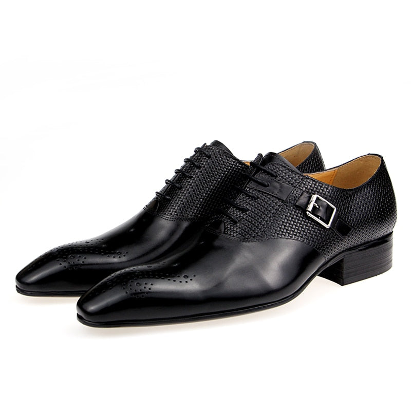 Funki Findz | Shoes | Men's Luxury Leather Brogue Dress Shoe