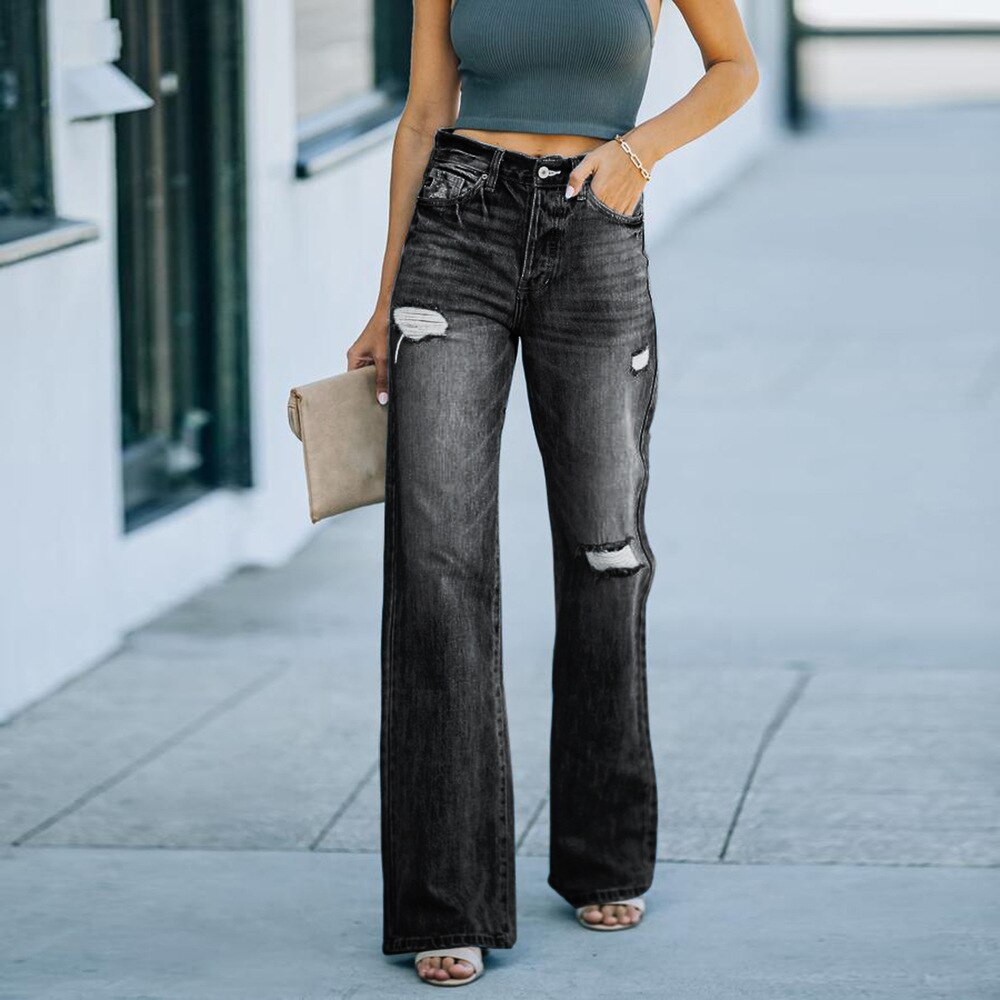Funki Findz | Pants | Women's High Waist Denim Flared Jeans