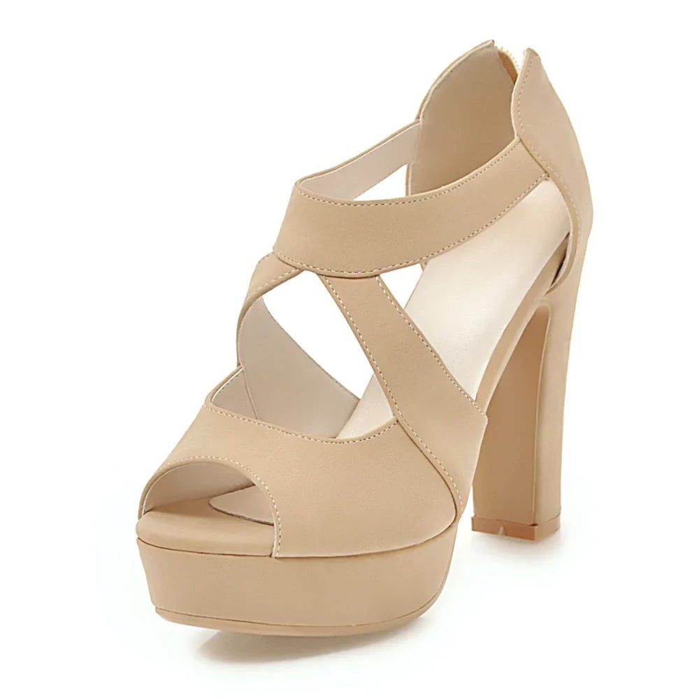 Funki Findz | Shoes | Women's Block Heel High Platform Sandal