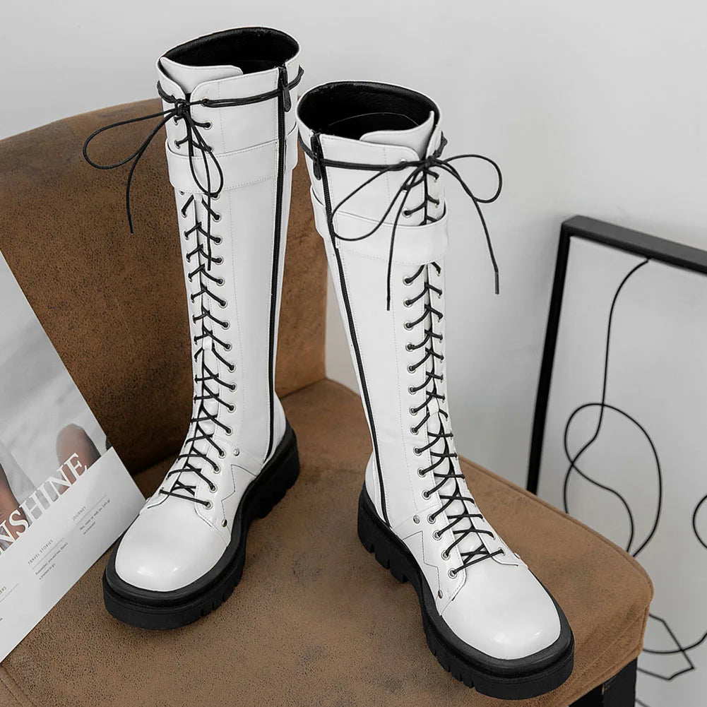 Funki Findz | Boots | Women's Gothic Big Buckle Knee High Boot