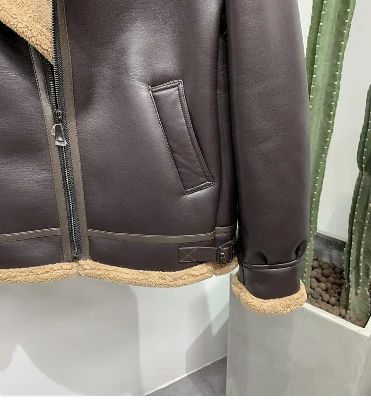 Funki Findz | Jackets | Men's Faux Leather Fleece Bomber Jacket
