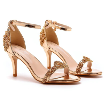 Funki Findz | Shoes | Women's Bridal Beaded Low Heel Sandals