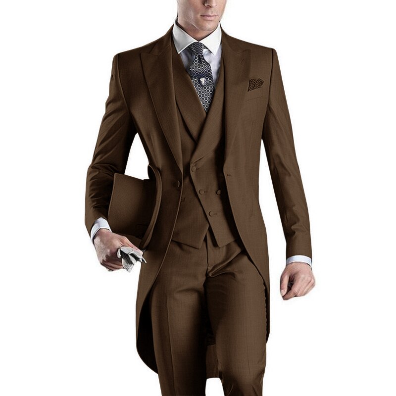 Funki Findz | Suits | Men's Custom 3 Pcs Grooms Suit | Tailcoat