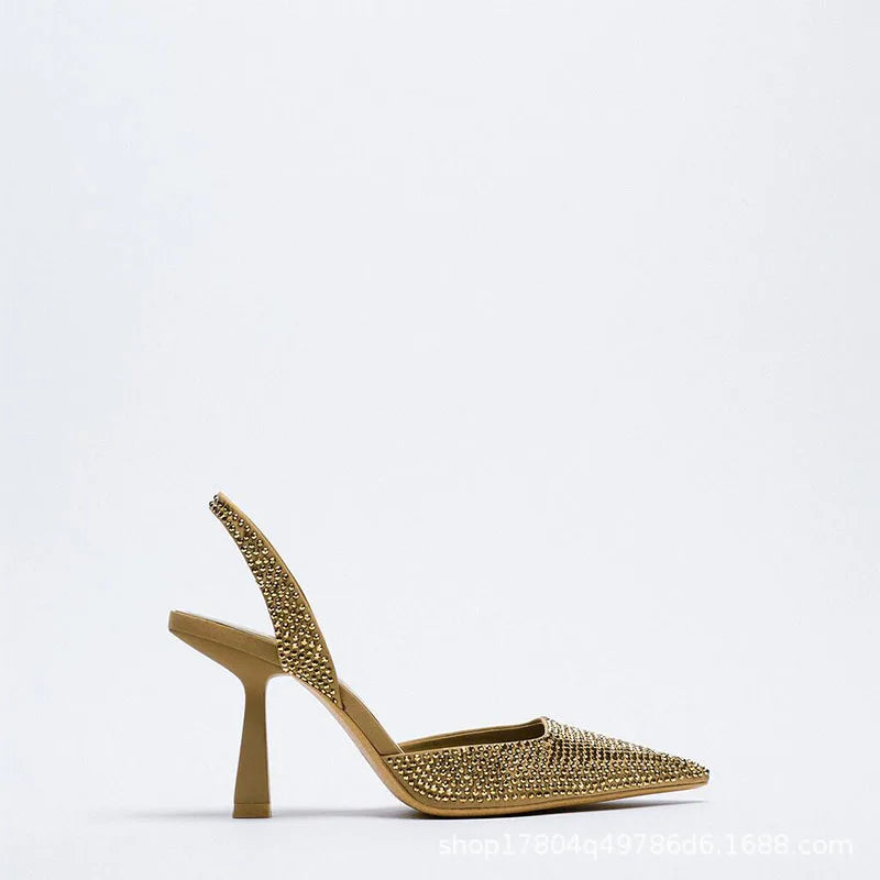 Funki Findz | Shoes | Women's Shiny Beaded Mid Heeled Mules