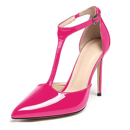 Funki Findz | Shoes | Women's Patent High Heel T-Strap Stilettos