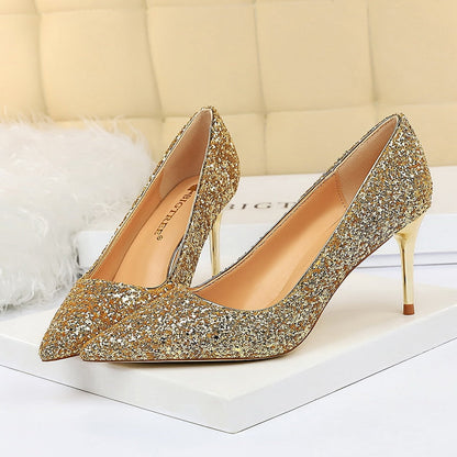 Funki Findz | Shoes | Women's High Heel Glitter Prom Pumps