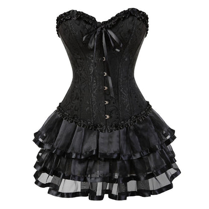 Funki Findz | Dresses | Women's Victorian Corset Dress 2Pcs Set