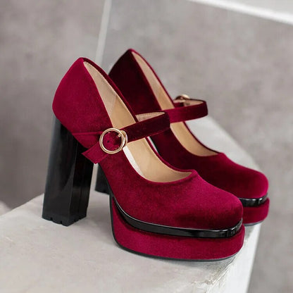 Funki Findz | Shoes | Women's Luxury Velour Mary Jane Pumps