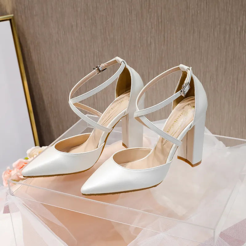 Funki Findz | Shoes | Women's Elegant Cross Strap Bridal Shoes