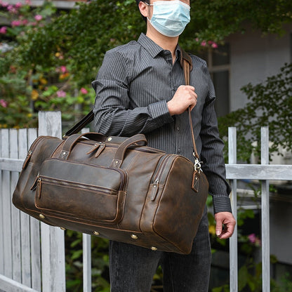 Funki Findz | Bags | Travel Bags | Men's Leather Overnight Bag