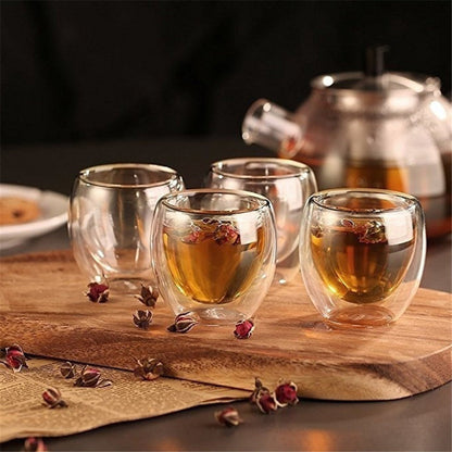 Funki Findz | Cups | Glass Double Wall Expresso Coffee Cup Set