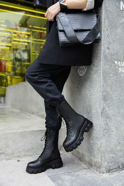 Funki Findz | Boots | Women's Platform Chunky Heel Ankle Boot