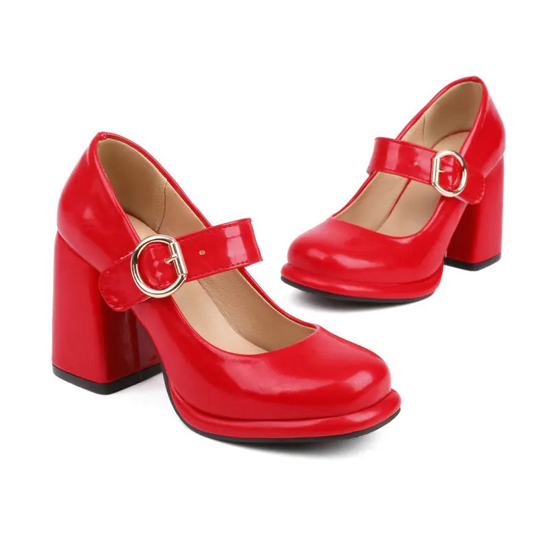 Funki Findz | Shoes | Women's Chunky High Heel Mary Janes