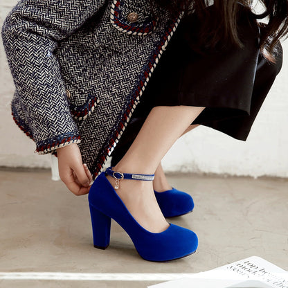 Funki Findz | Shoes | Women's Velvet Flock Platform Mary Janes