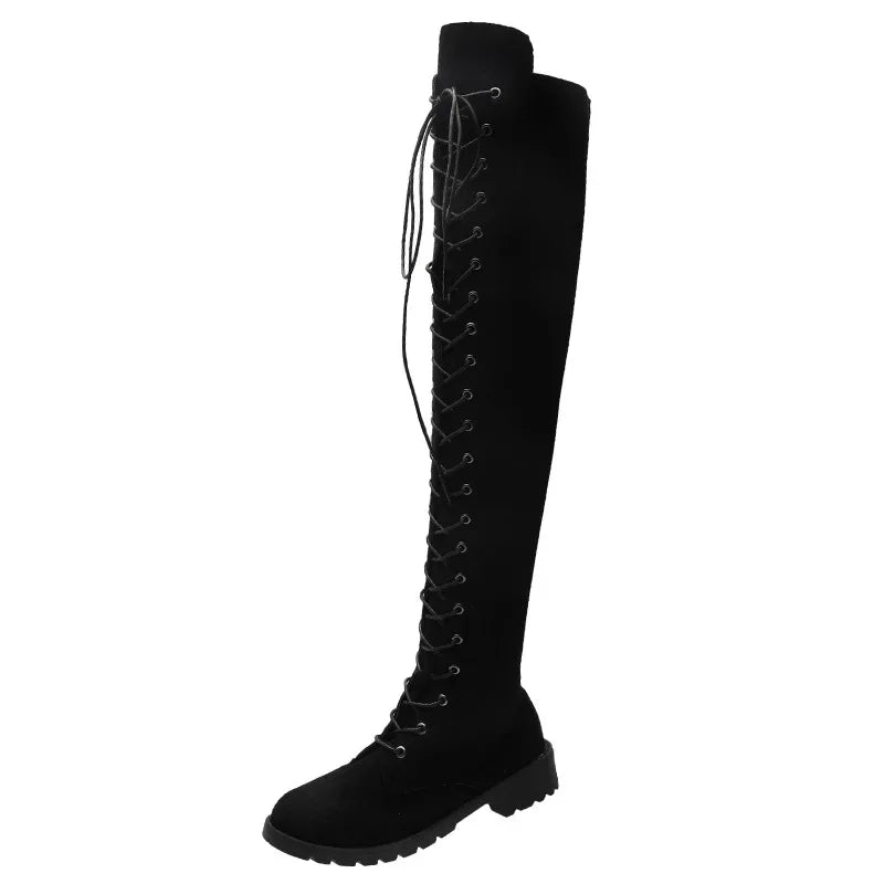 Funki Findz | Boots | Women's Over Knee Lace Up Long Boots
