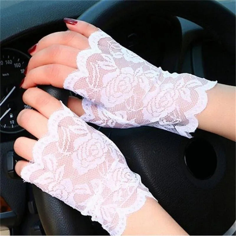 Funki Findz | Gloves | Women's Gothic Fingerless Lace Gloves