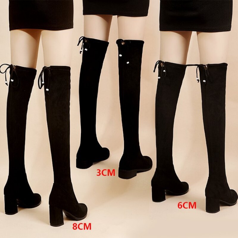 Funki Findz | Boots | Women's Thigh High Block Heel Boots 4|6|8