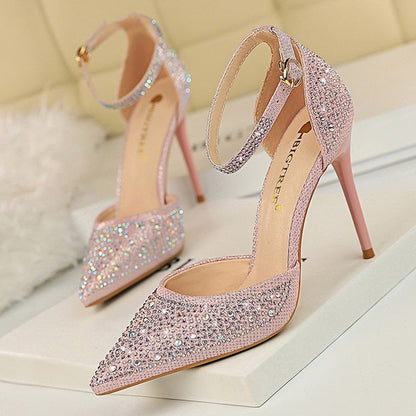 Funki Findz | Shoes | Women's Shiny Rhinestone Designer Heels
