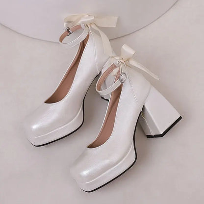 Funki Findz | Shoes | Women's Square Toe Block Heel Platforms